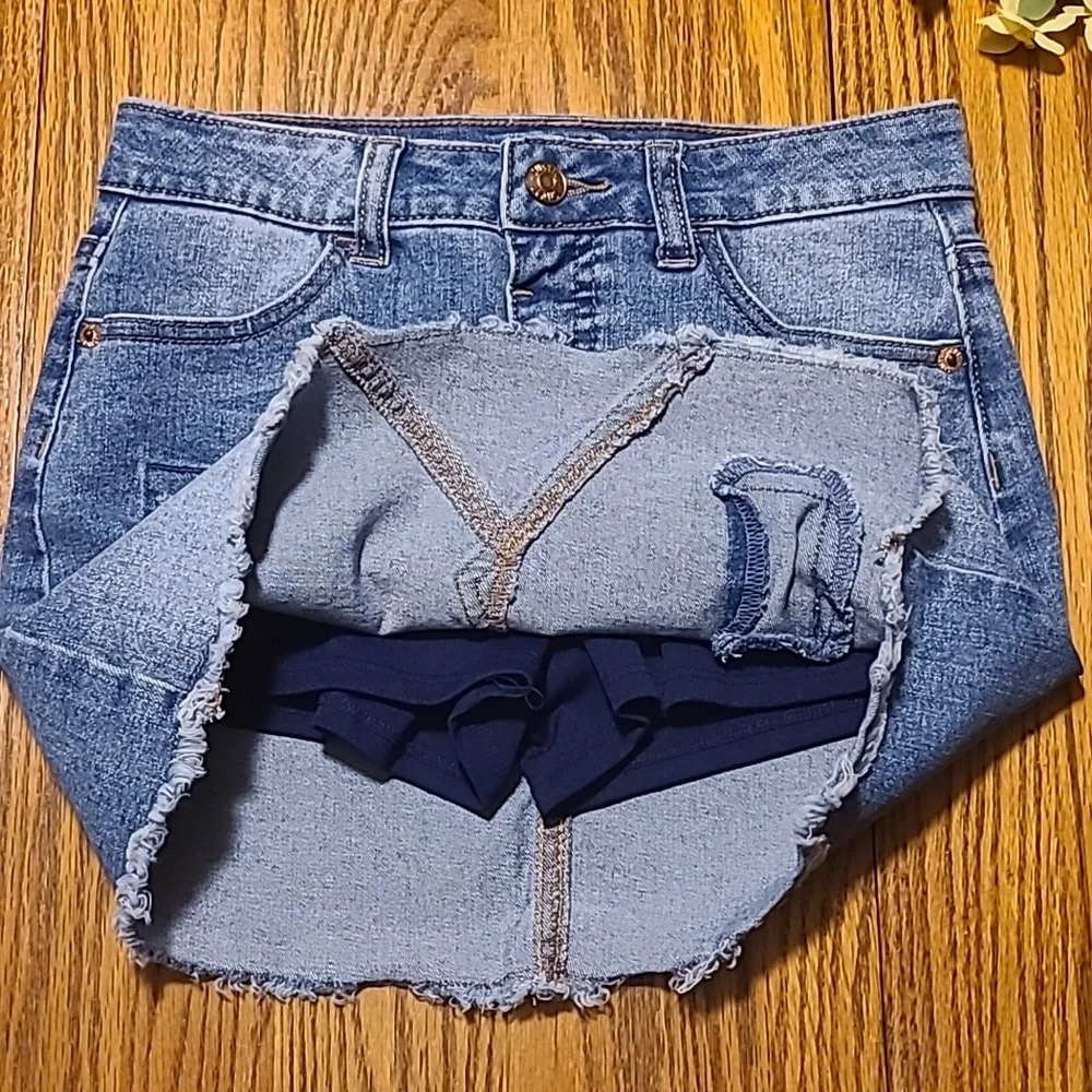Justice Blue Denim Skirt - Girl's 10